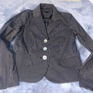 Rampage VTG Y2K Pinstripe Blazer Fitted Jacket SZ Med